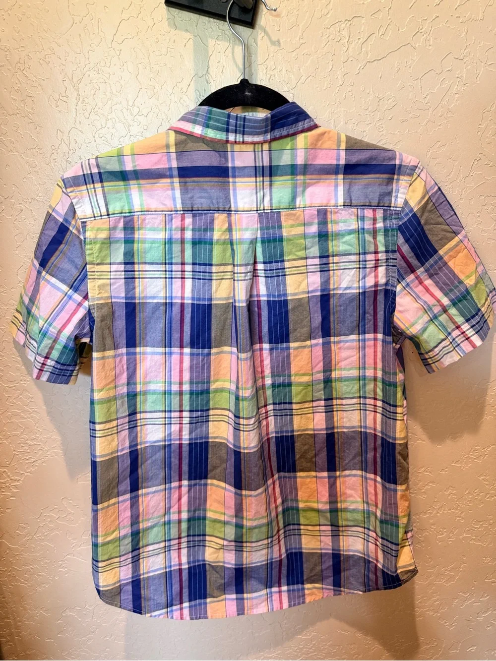 Ralph Lauren Multicolor Pastel Plaid Short-Sleeve Button-Down Shirt